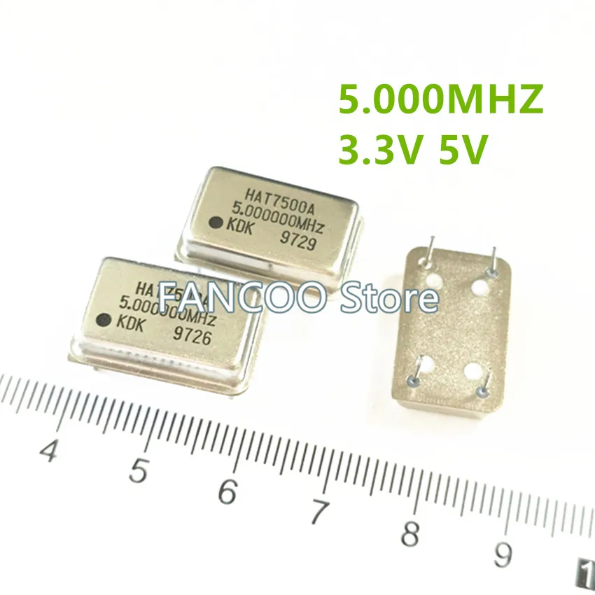 5pcs 5.000MHZ 5MHZ 5M 5.000M Crystal Oscillator Active OSC DIP-4 Rectangle Full Size 3.3V 5V