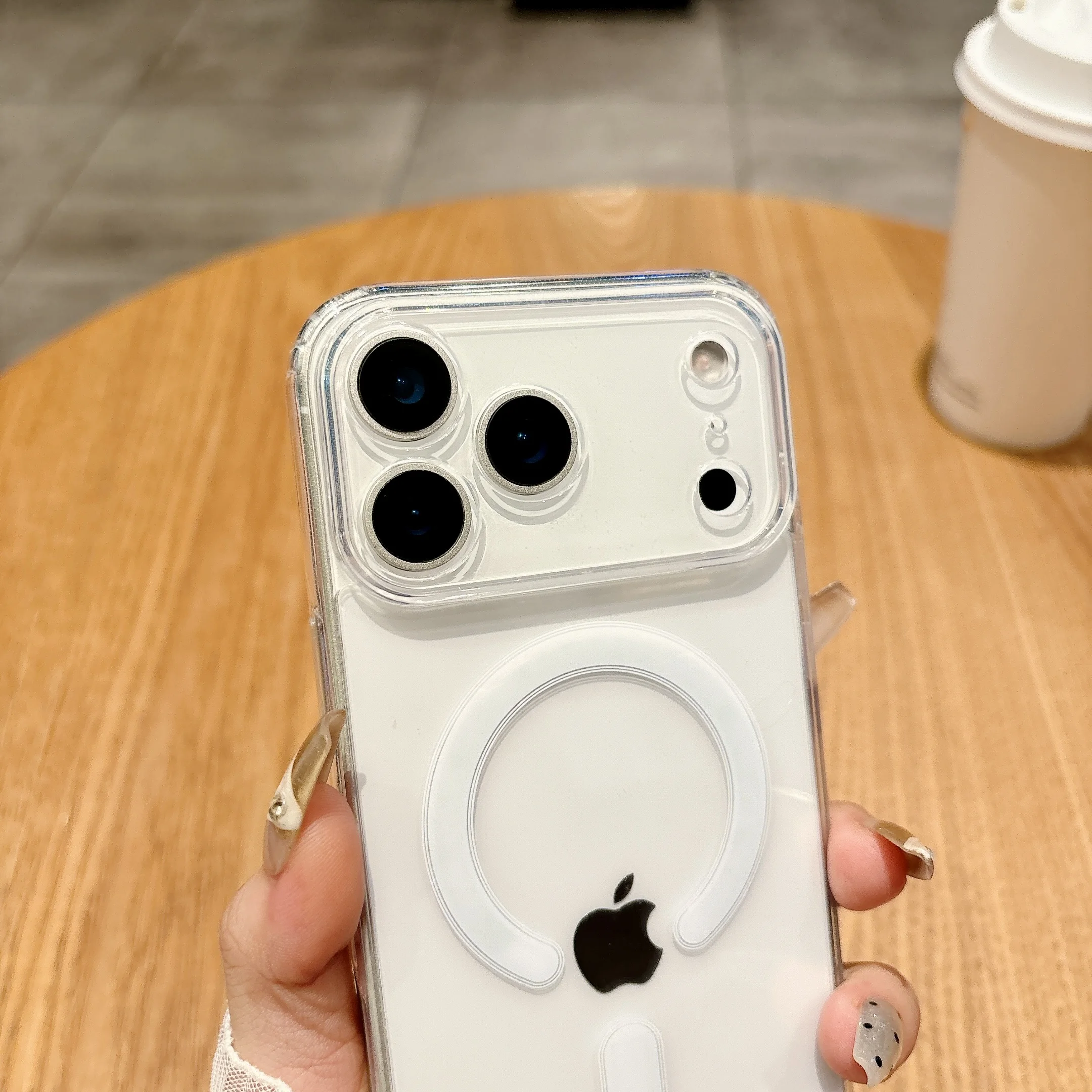 Precisie Gat Transparante Magnetische Telefoon Case voor Apple IPhone 17 Air 16 15 14 13 12 11 X XS XR Pro Max Clear Hard Cover