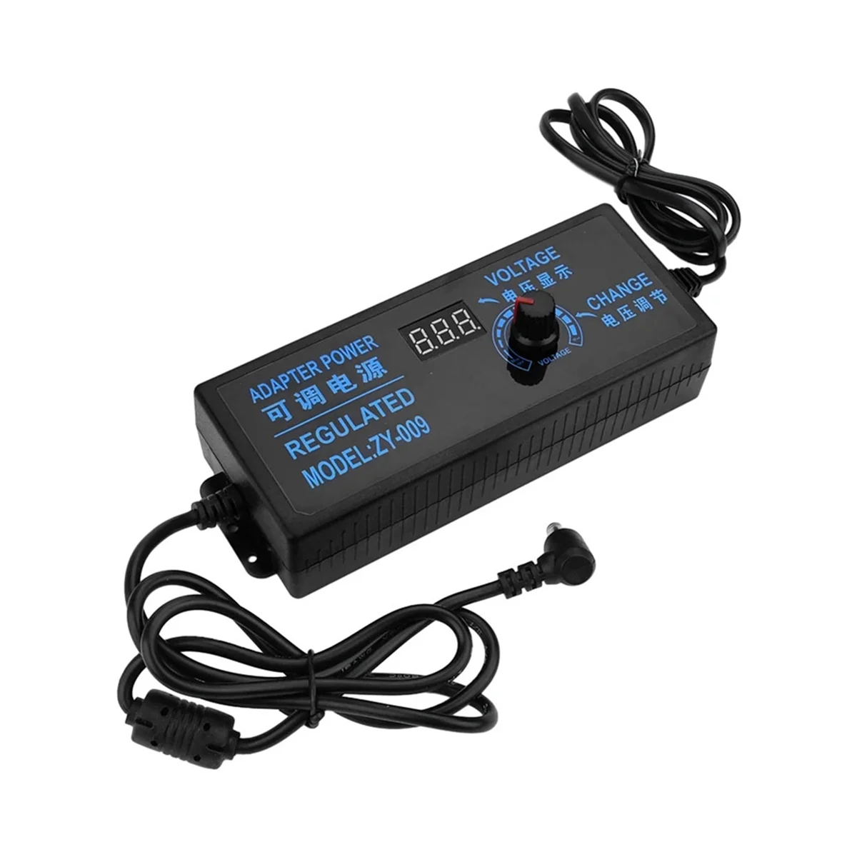 SMIEA Adjustable Voltage Power Supply Adapter AC100-240V to DV3V-24V 5A Digital Display Dimming Power Supply EU Plug