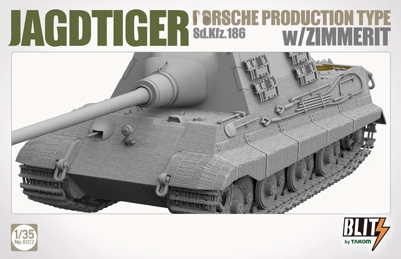 TAKOM Assembled Model Kit 8012 Jagdtiger Sd. Kfz.186 Tank Destroyer 1/35