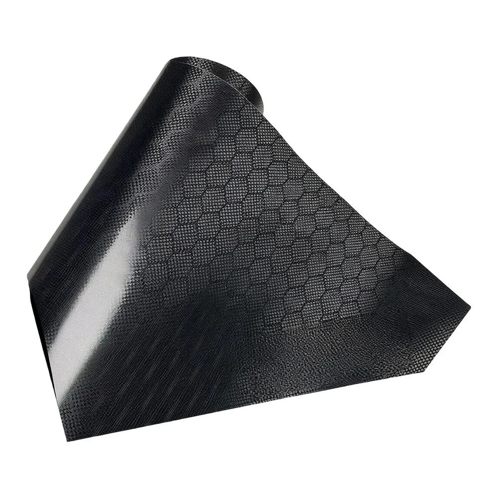 Black For Honeycomb Pattern Vinyl Wrap for Vehicle Customization Carbon Fiber Look PET Sticker Compatible with Most Car Models