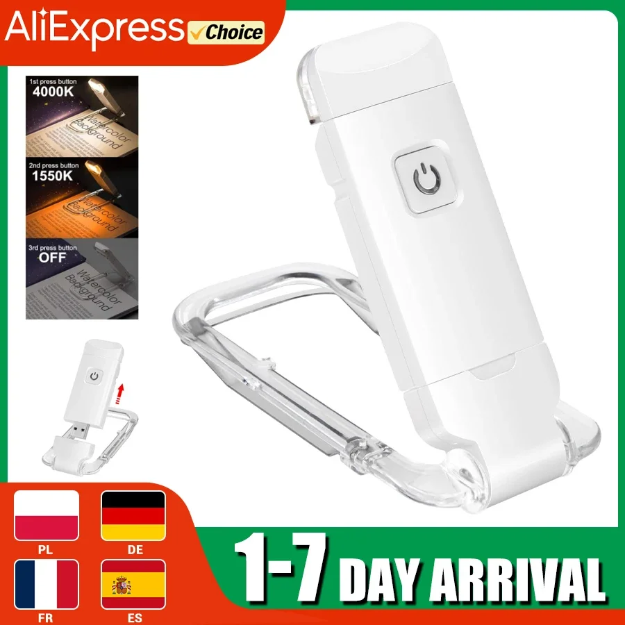 

Светодиодный USB перезаряжаемый светильник для книг, светильник для чтения, защита глаз, ночник, портативный зажим, настольный светильник, закладка, светильник для чтения, ночник