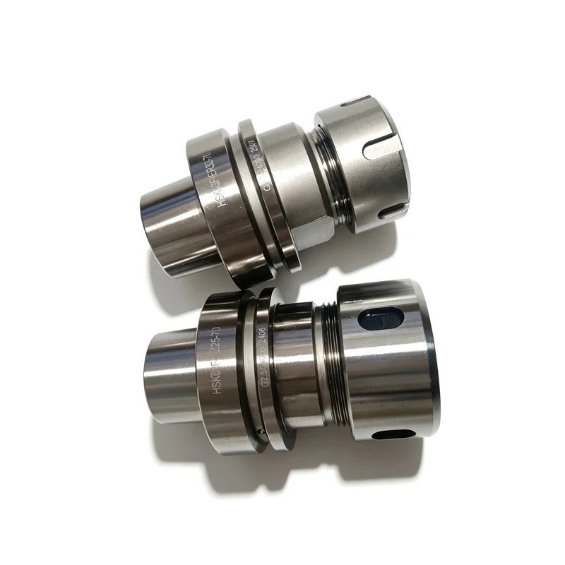 HSK63F-OZ25-70 Coated Tool Holder, Dynamic Balanced High Speed Tool Shank for CNC Lathe & CNC Router, Free Collet Chuck Included