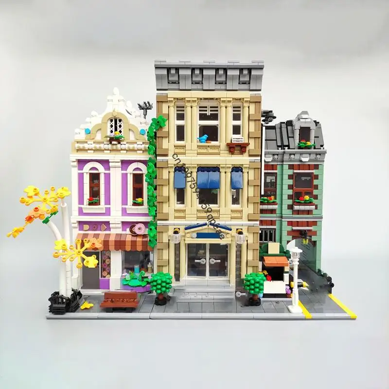 

Новинка, 4528 шт., город, вид на улицу, Moc, модульная модель полицейской станции, головоломка на заказ, креативные идеи «сделай сам», детская игрушка, подарок на день рождения 10278