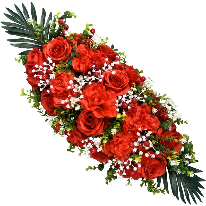 

Трансграничные новые искусственные цветочные композиции используются для свадебных украшений на открытом воздухе, торжеств по случаю дня рождения и домашних сцен.