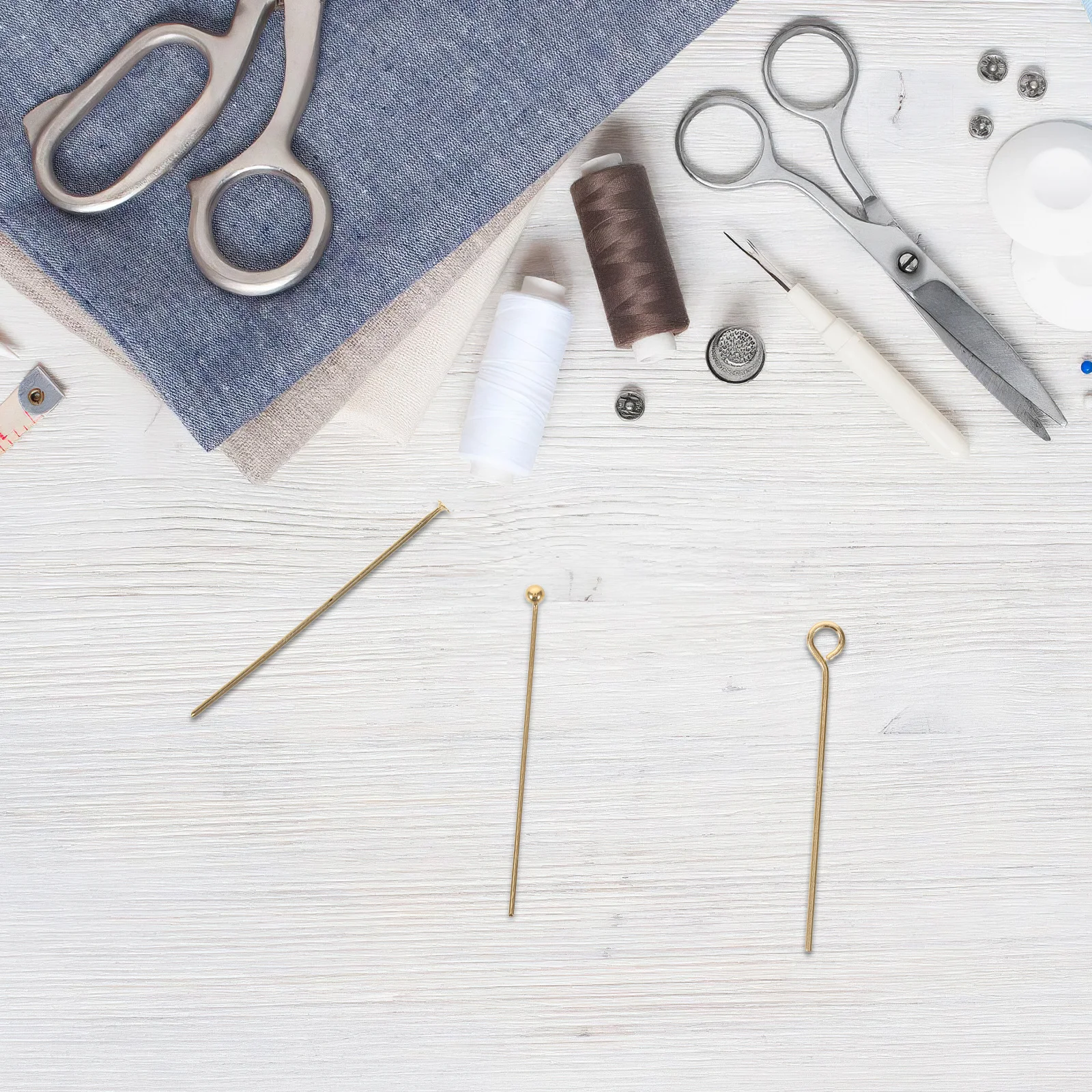 

150Pcs Stainless Steel Eye Pins Jewelry Making Supplies T Shaped Ball Head Needles for Earrings Necklaces Bracelets Crafting