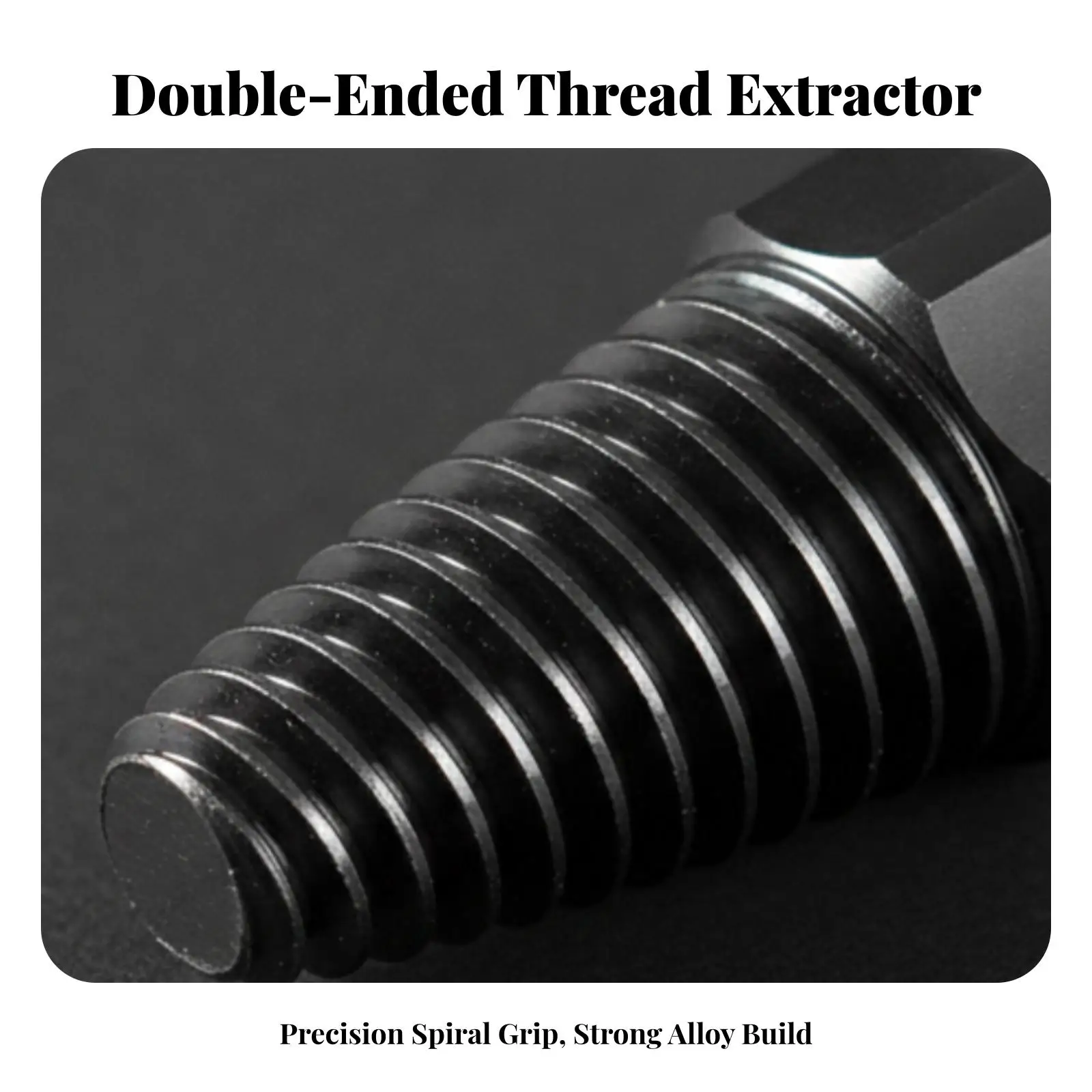 Multi-Use Pipe Thread Extractor | High-Hardness Alloy Steel, Broken-Thread Extractor with turning Rod, for Plumbing Repair