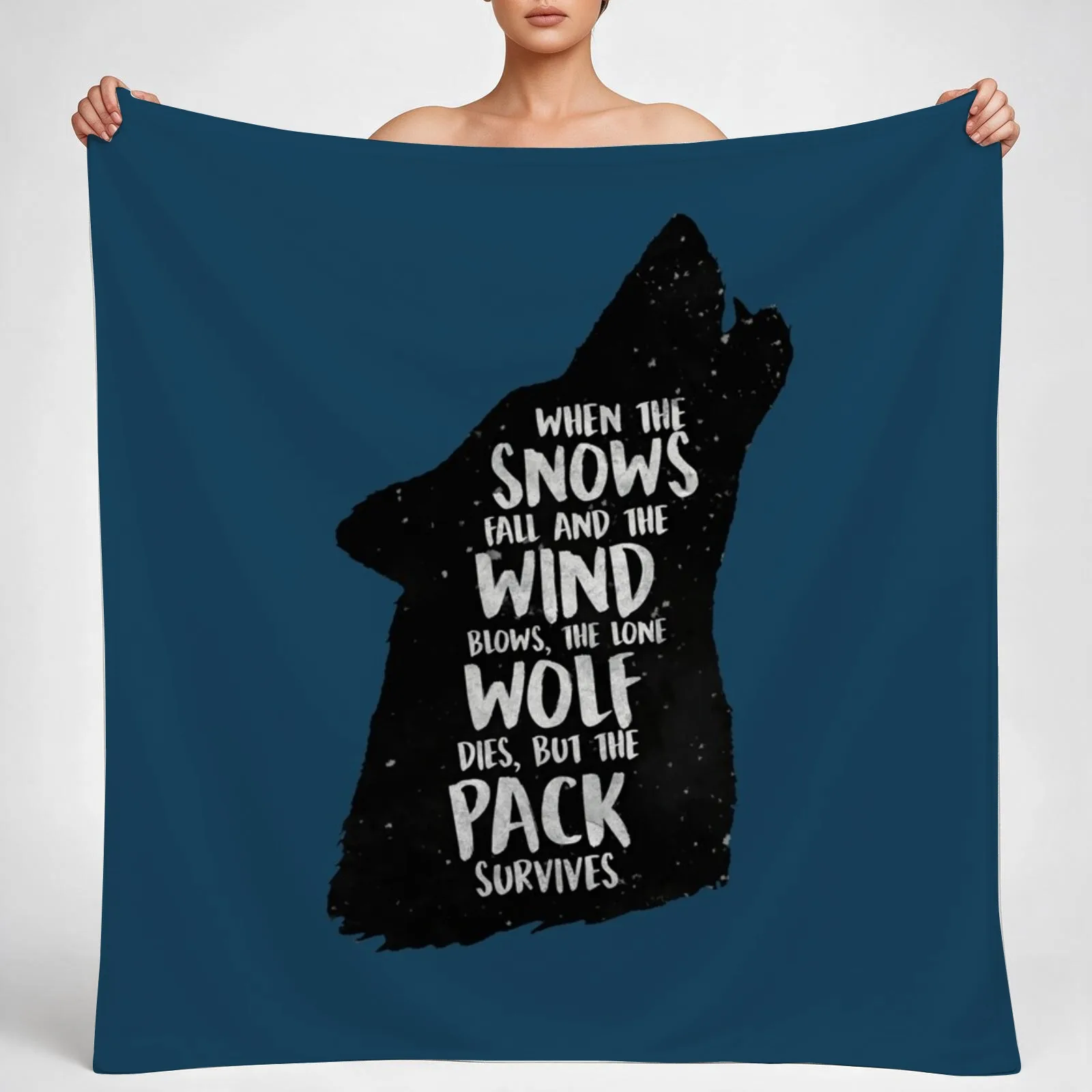 The Lone Wolf Dies But The Pack Survives Throw Blanket couch cozy soft plush fuzzy picnic outdoor blanket