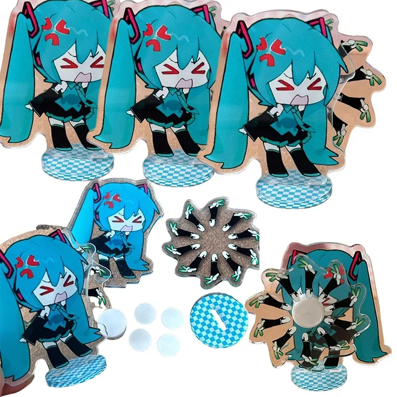 

Hatsune Miku Swinging Onion Rotating Homemade Acrylic Plaque Desktop Ornament Anime Periphery Children's Bedroom Desktop Gift