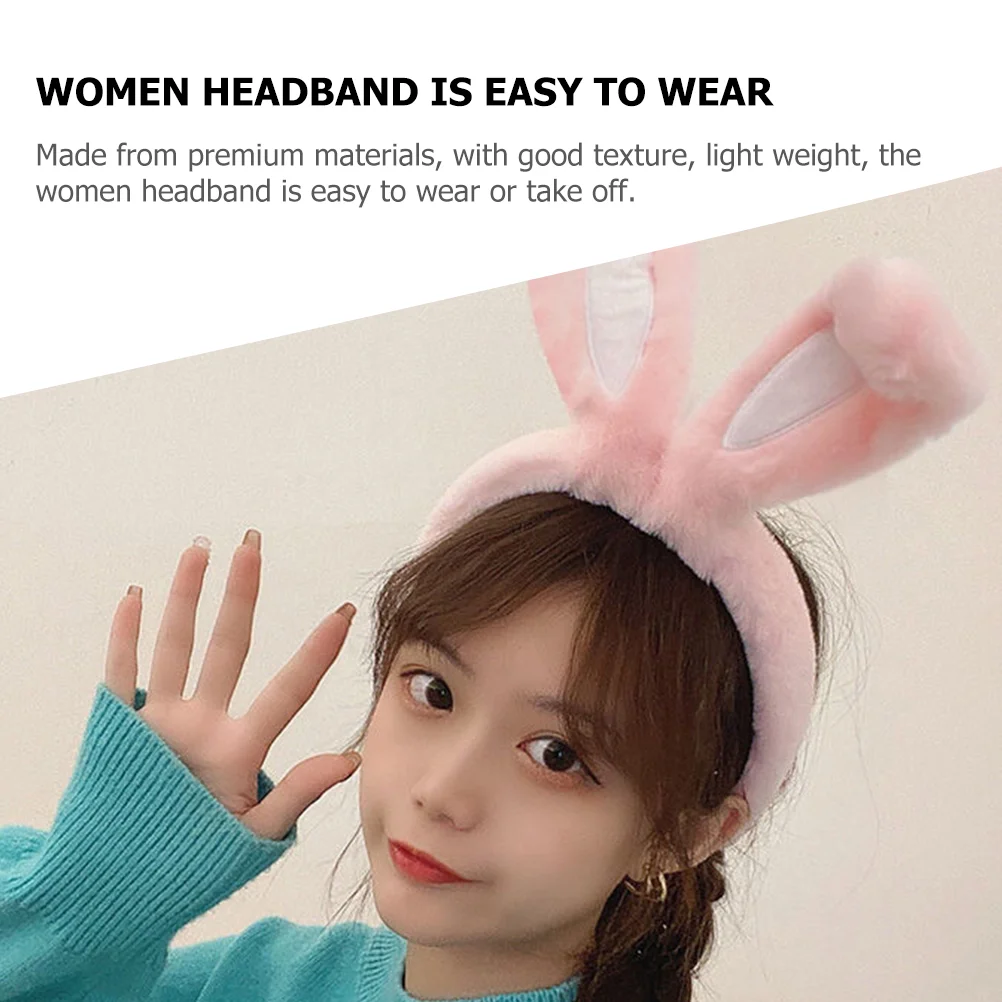 Bunny Dress Headband Girls Headbands for Hair Accessories Kids Plush Cartoon Child Ear