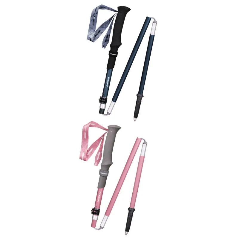

Ultra-light five-section folding hiking poles, outer lock retractable carbon fiber canes, hiking crutches, outdoor gear