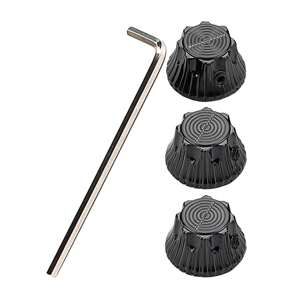 

4pcs Sunflower Guitar Knobs Black Volume Tone Control Electric Guitar Knob Button Electric Bass Parts Accessories