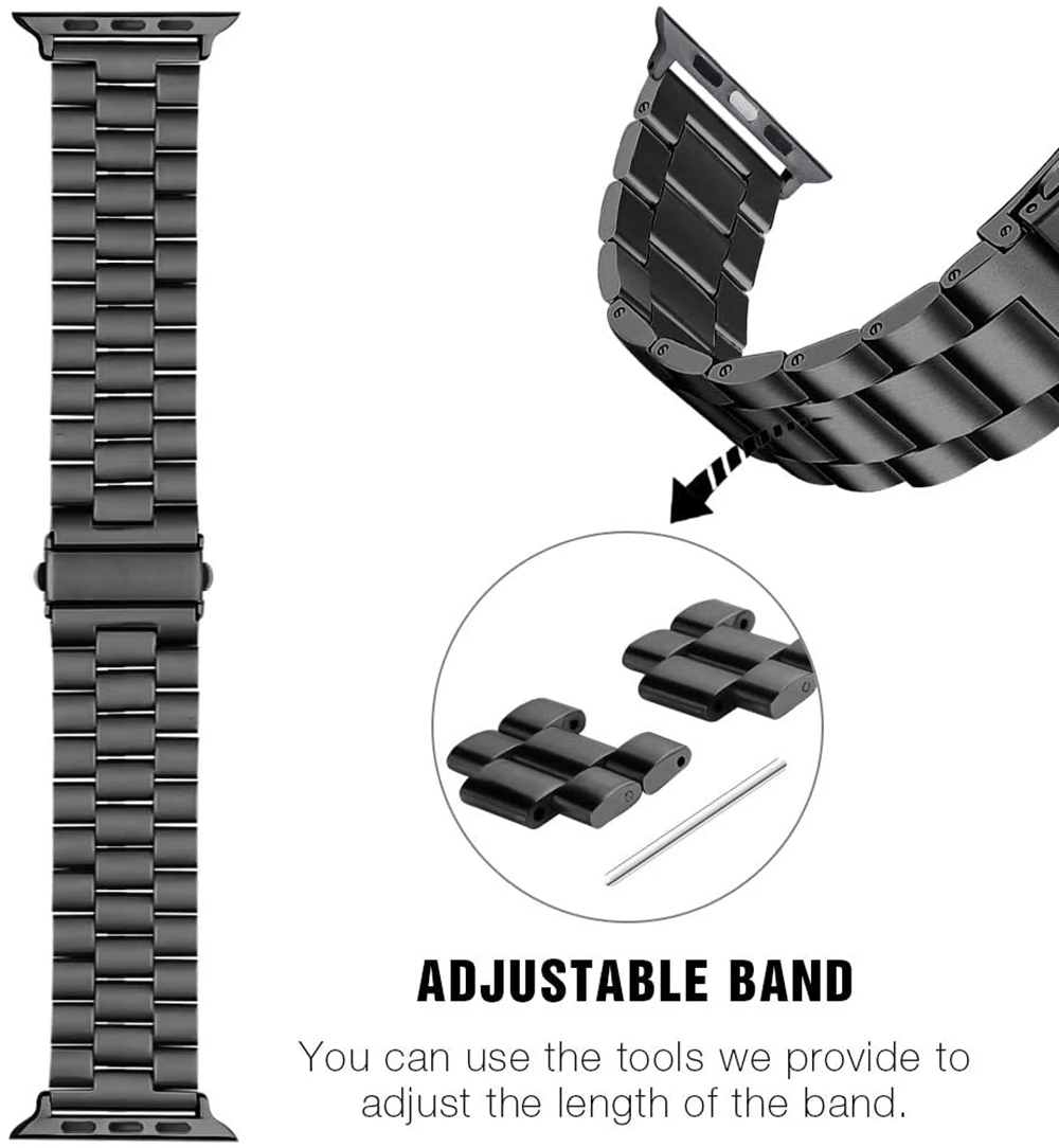 Wrist Bracelet For 2020 Apple Watch Series 6 SE Band 40mm 44mm Business Stainless Steel Wristband For iWatch 5 3 38mm 42mm Strap