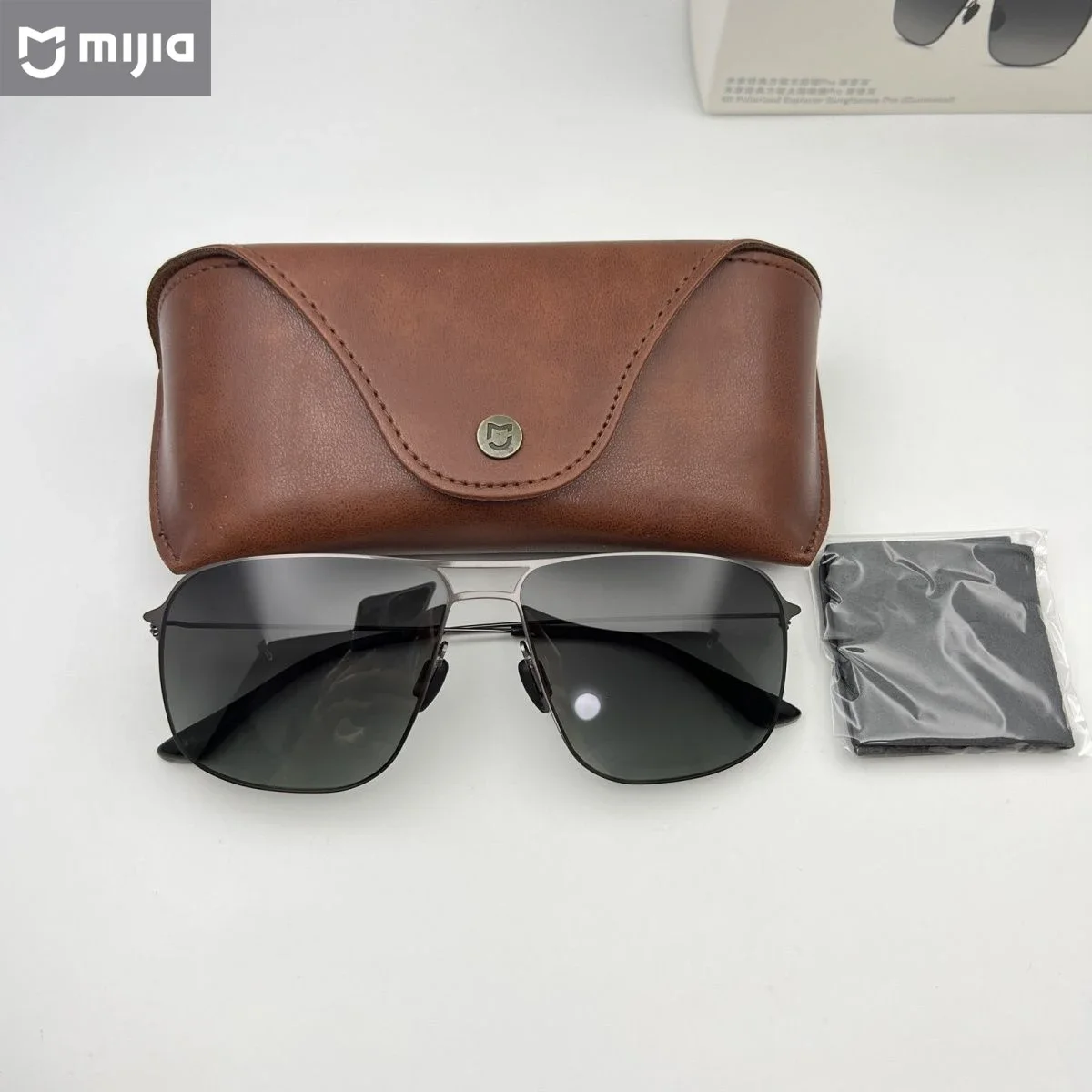 Original xiaomi mijia Gradient grey Authentic sunglasses Fishing Driving Pilot Driving sunglasses /Classic square frame mirror