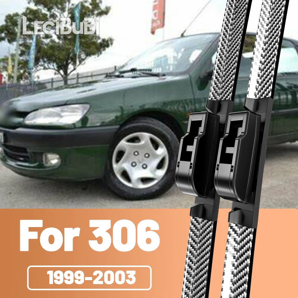 2 stücke Frontscheibe Scheibenwischerblätter Carbon Faser Scheibenwischer Für Peugeot 306 1999-2003 2000 2001 2002