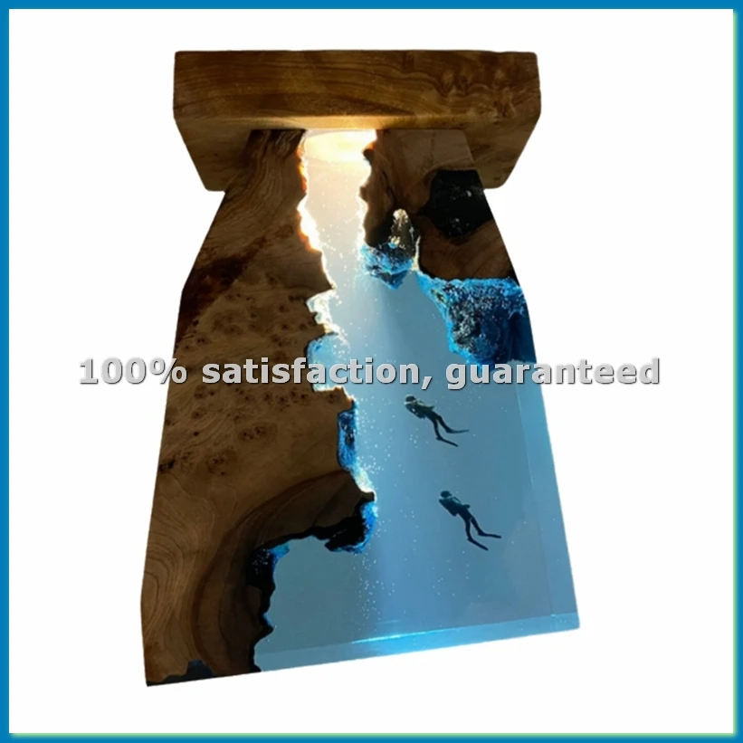 

Настольная лампа из смолы «Исследование морских глубин» с 2 дайверами, тематический ночник «Исследование морских глубин», 6x4 дюйма - ABHG