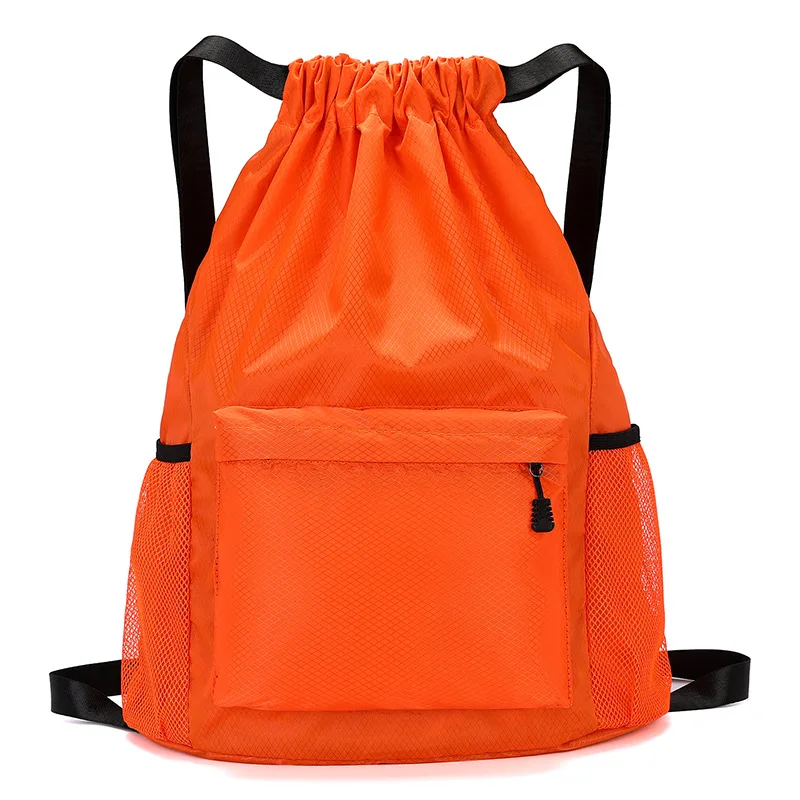 Large Capacity Lightweight Sports Bag with Drawstring Pockets for Men And Women Outdoor Travel Backpack Basket Backpack