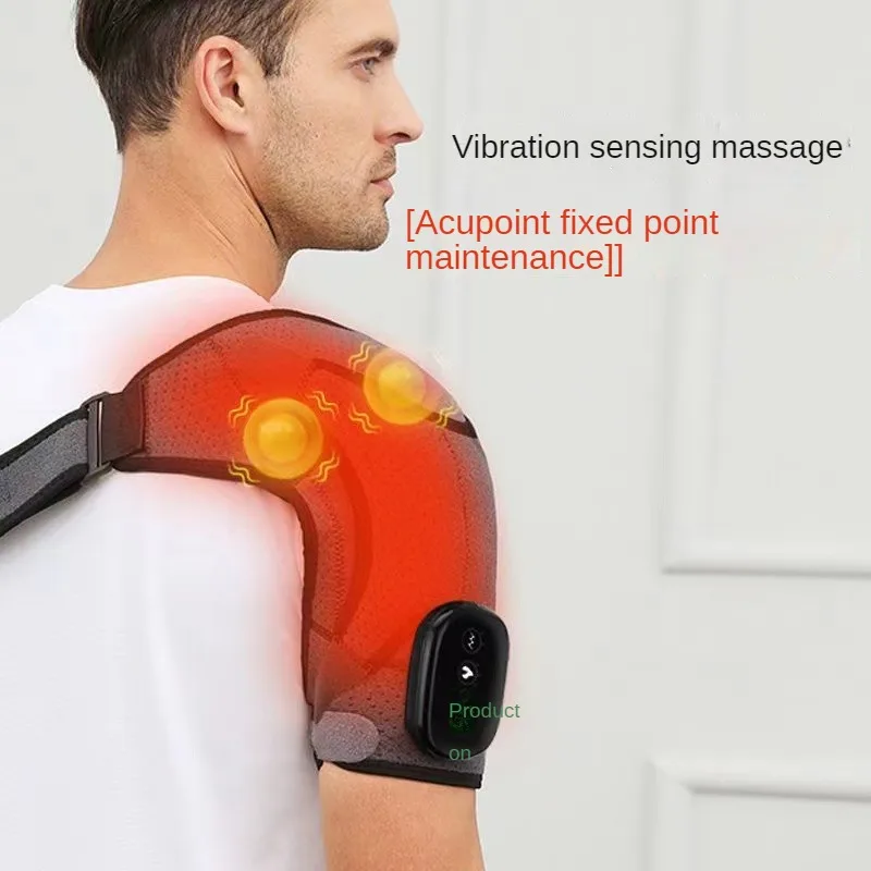 

Massage Heating Shoulder Pad Touch Screen Controller Hot Compress Smart Thermal Vibration Heating Shoulder Pad Wearable Massager