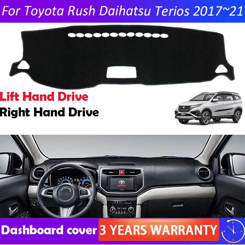 

For Toyota Rush Daihatsu Terios F800 2017~21 Sunshade Cushion Anti-Slip Mat Dashboard Cover Pad Sunshade Dashmat Car Accessories