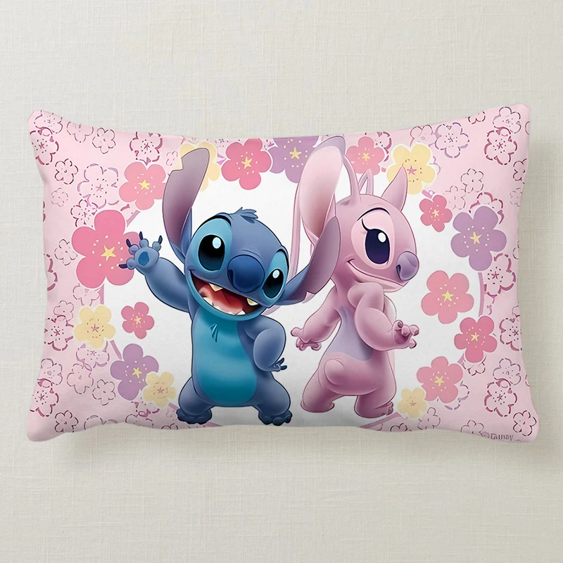 Stitch Disney Cute 50x30CM Pillowcase Pillowslip Cushion Plush Cartoon Anime Living Room Bedroom Decoration Kids Birthday Gift