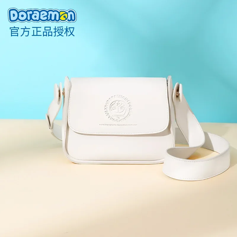 Doraemon-monederos y bolsos de moda sencillos para mujer, bolso de mensajero para mujer, bolso cruzado de un hombro para niñas, bolsos estampados