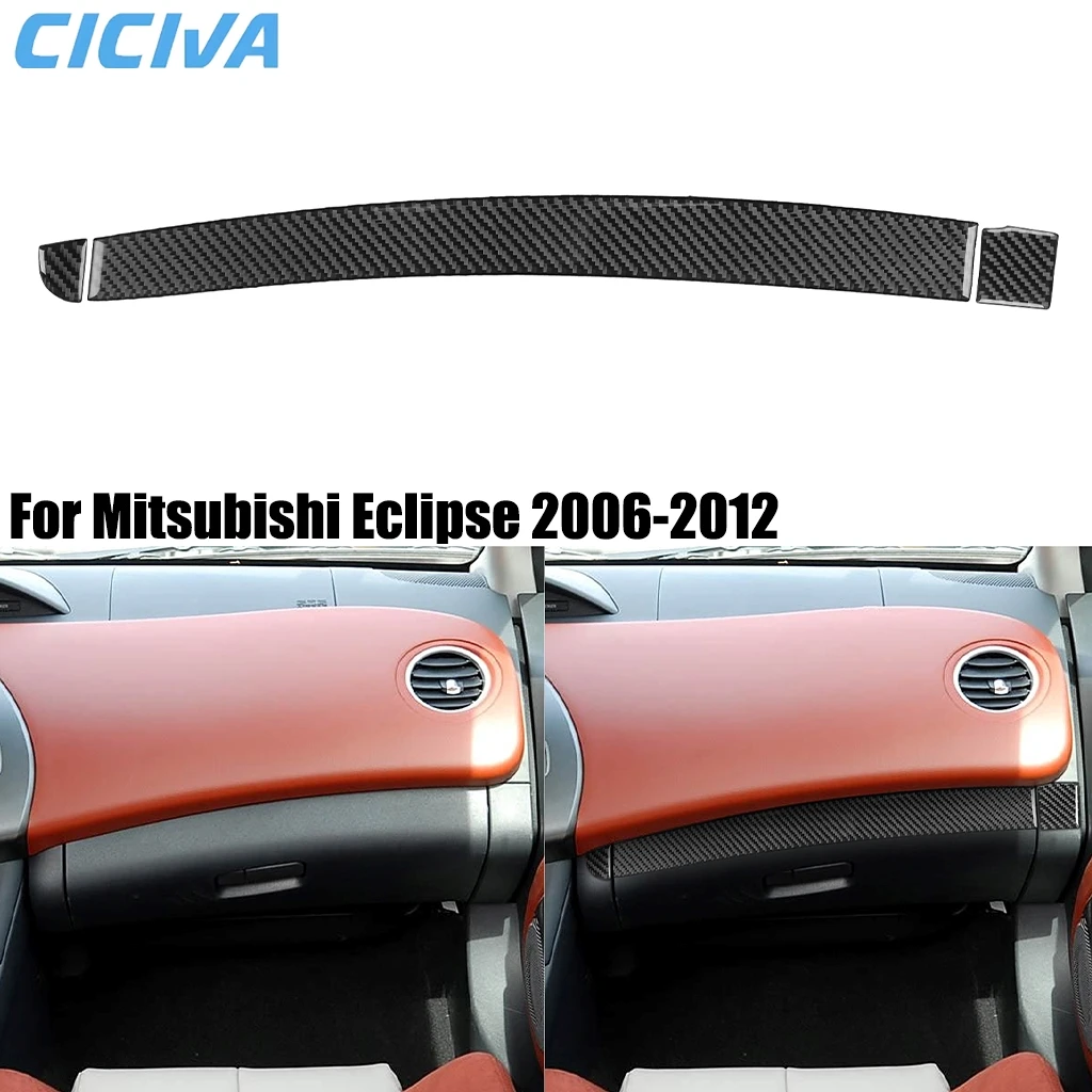 

For Mitsubishi Eclipse 2006-2012 Carbon Fiber Dashboard Glove Box Decorative Panel Car Accessories Interior Cover Stickers Trim