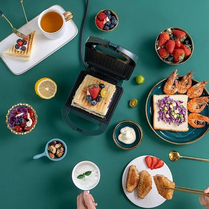 صانع شطيرة الاتحاد الأوروبي 650W آلة وافل ماكينة الإفطار باكر N58D