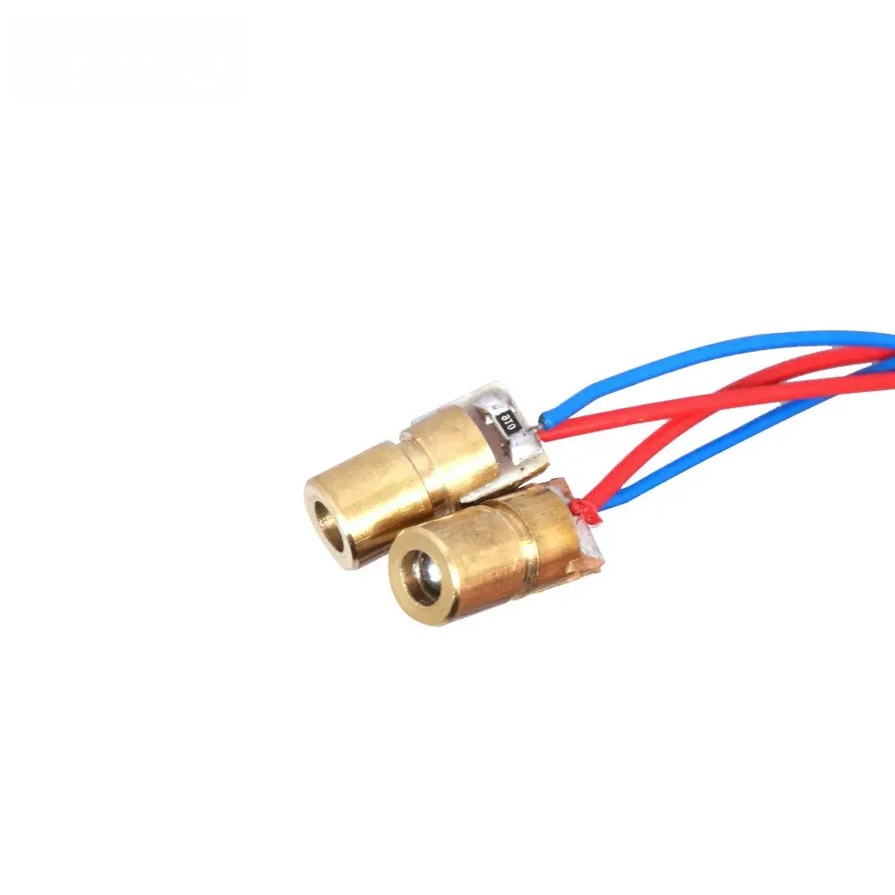 10PCS/LOT Laser Diodes 5mW 650 nm Diodo RED Dot Laser Diod Circuit 3V/5V 5mW 650nm Module Pointer Sight Copper Head