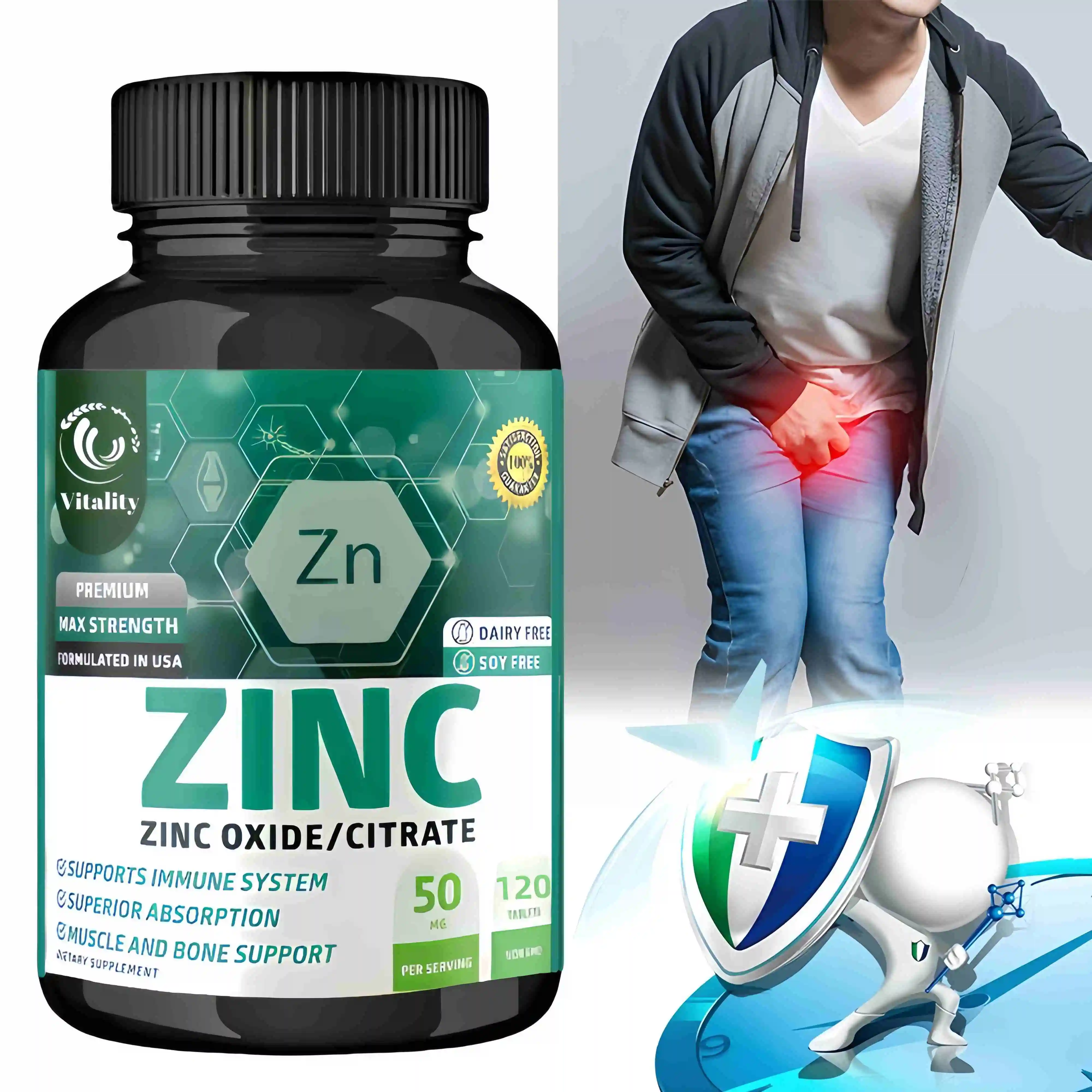 Zinc Capsules, Ultra Absorbable, Non-GMO, Gluten Free, 120 Vegetarian Capsules