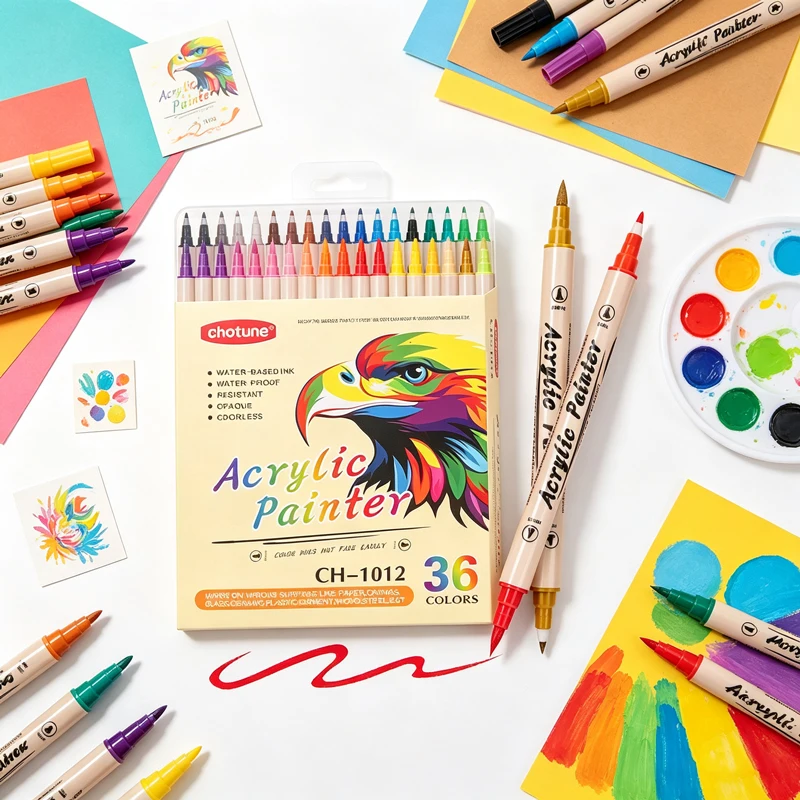 Art And Craft With Paint - Marqueurs de peinture acrylique à double