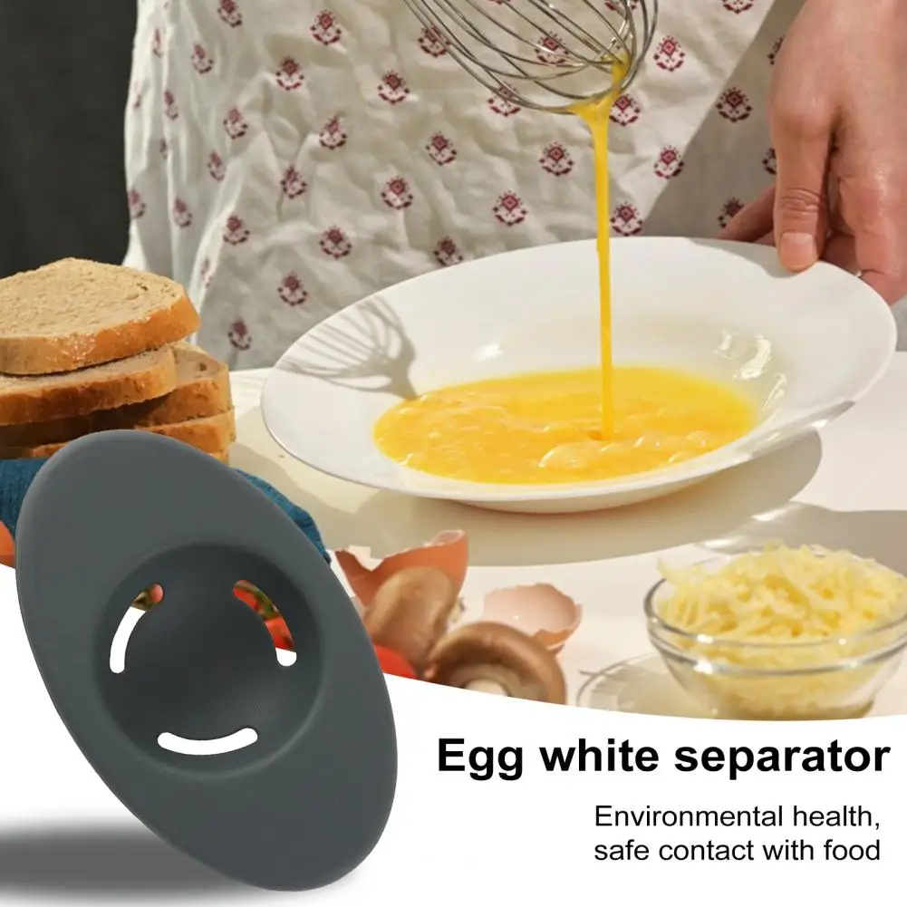 Egg White Separator Tool Silicone Egg Yolk Separator Baking 3-Slit Egg Separation Tool Kitchen Gadget