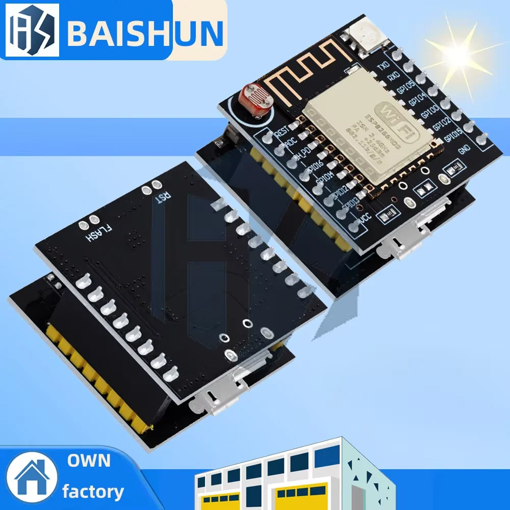 ‌ESP8266 ESP-12F WiFi Development Board (NodeMCU Compatible) - CH340 USB Interface for Arduino Projects