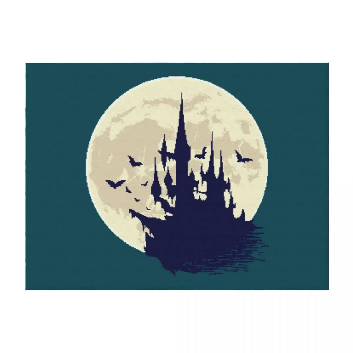 

Pixel Castle Throw Blanket Furry Polar Decorative Throw Sofa Blankets