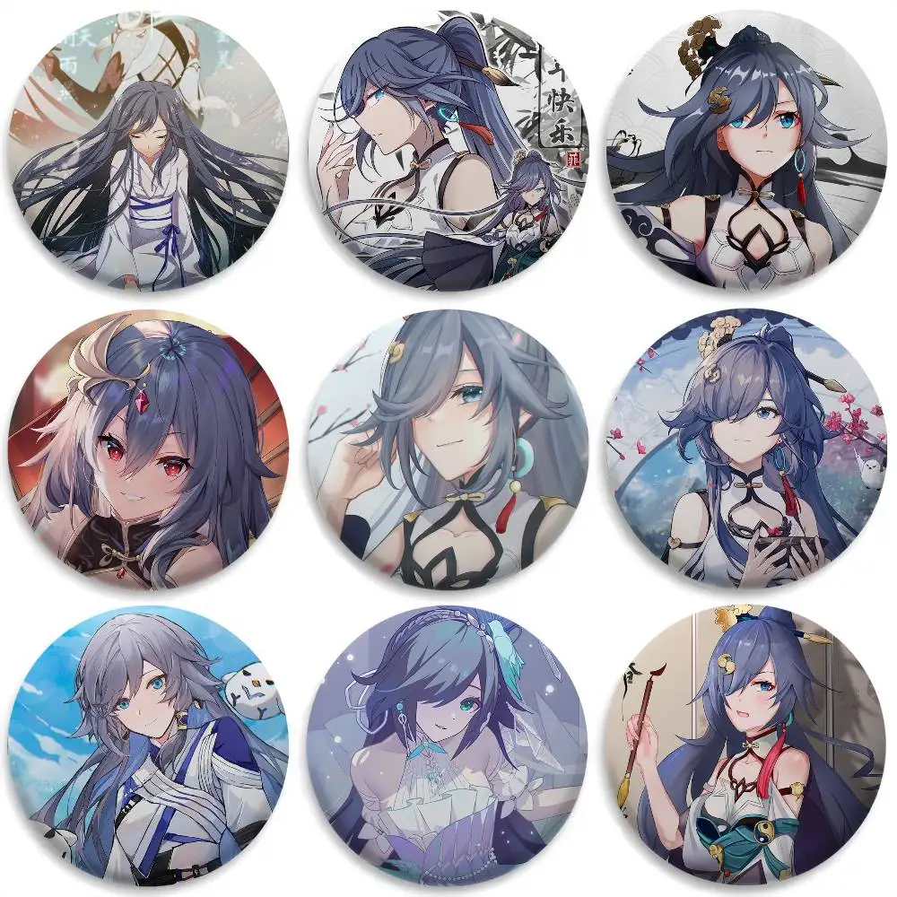 

Fu Hua Honkai Impact Cute Badges Round Exquisite Badge Brooches Creative Pins For Clothes Hat Backpack Gift Accessories