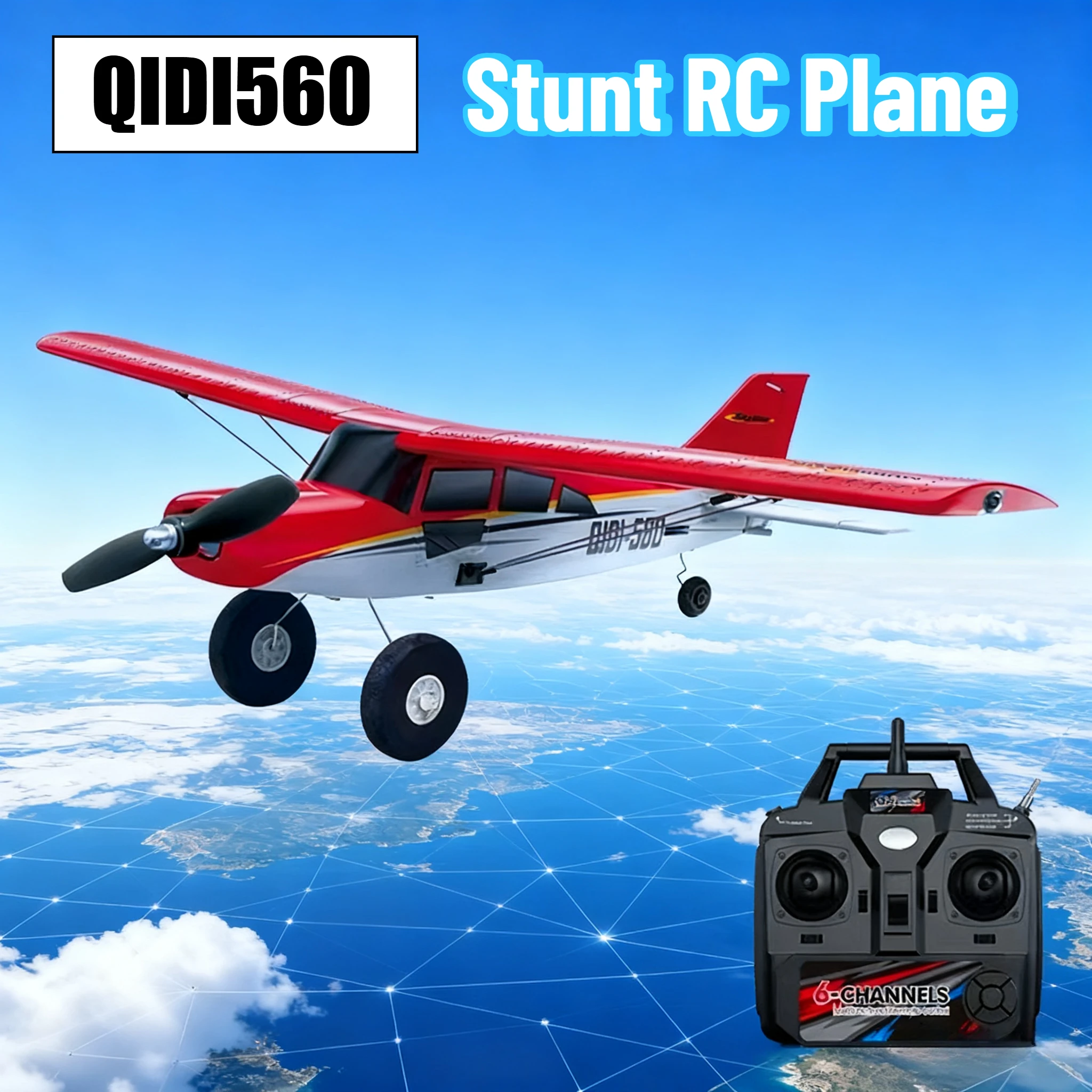 

Brushless Powered RC Off-Road Airplane|560 Trainer for Beginners|Crash-Resistant EPO Material With Gyro Stabilization System
