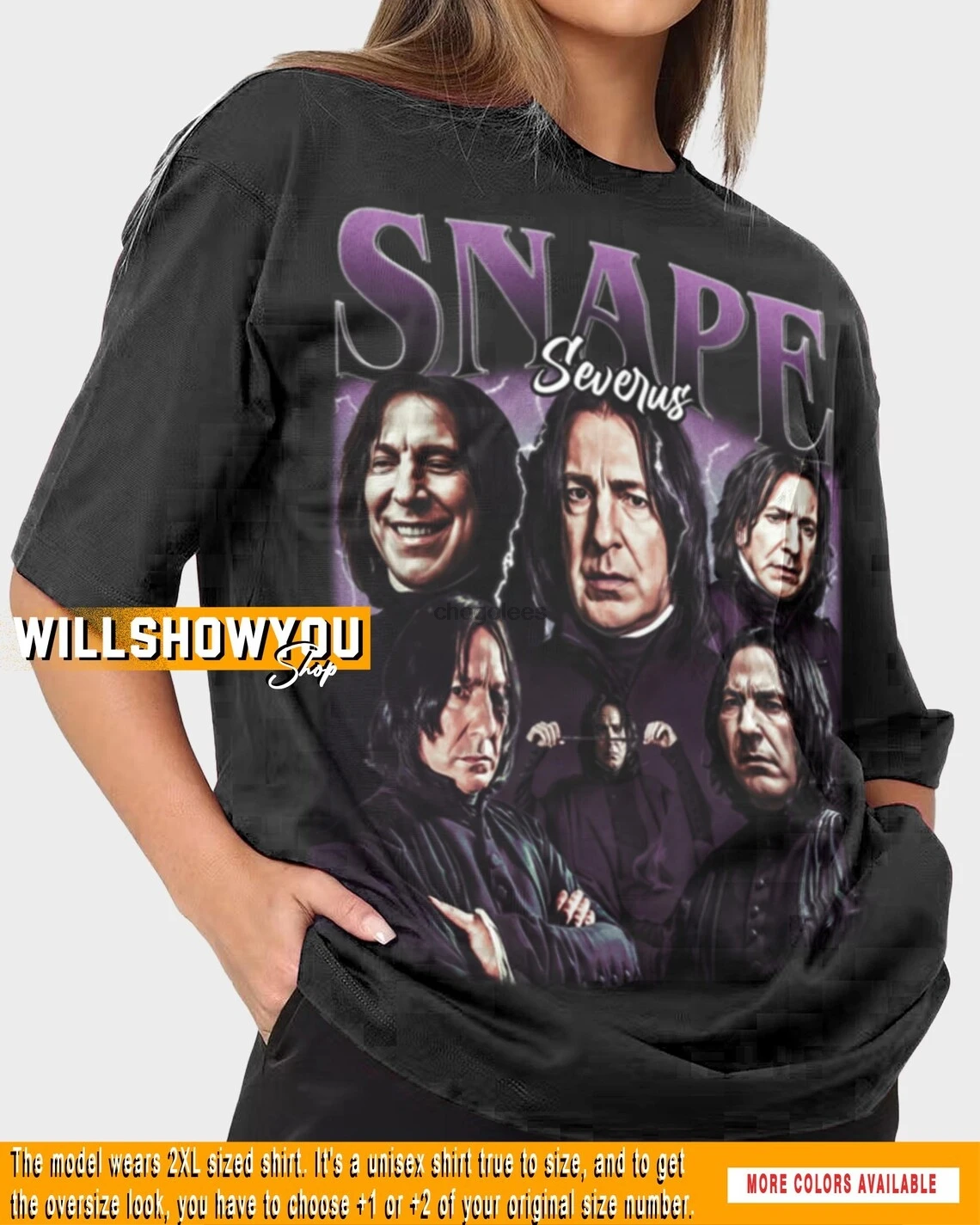 Limited Severus Snape Shirt Gift Graphic Tee Rap T-Shirt Vintage 90s  shirt Unisex Bootleg Vintage WSY106