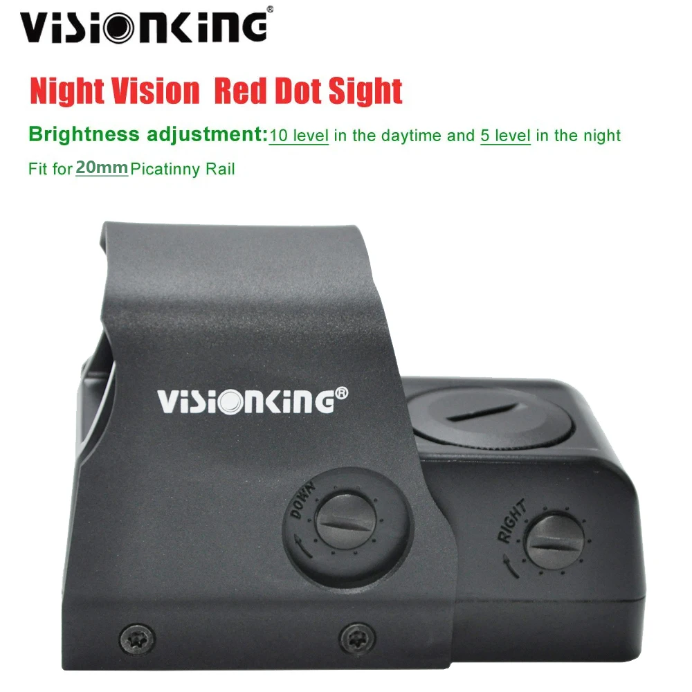 

VISIONKING HD IR Optical Hunting Red Dot Scope Collimator Rifle Reflex Sight Scope Fit For 20mm Weaver Rail Holographic AR15 New