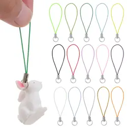 100Pcs Wire Cord Key Ring Lanyard Phone Ring Strap Cellphone Pendant Clips Charm Cords Handmade Materials Jewelry Accessories
