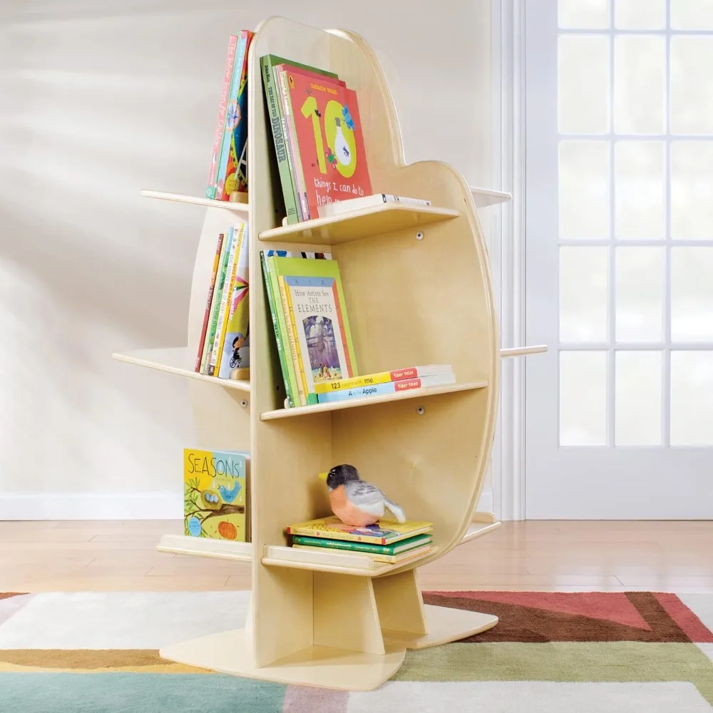 Arbre de lecture-Naturel: Étagère en contreplaqué pour salle de jeux pour enfants, chambre à coucher et salle d'irritation | Étagères d'évaluation en bois