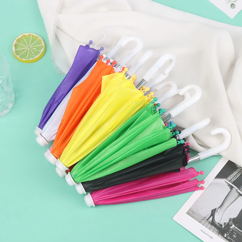 1Pc Cute 22CM Colorful Doll's Umbrellas Toys Rain Gear For 18inch doll Girls Accessories