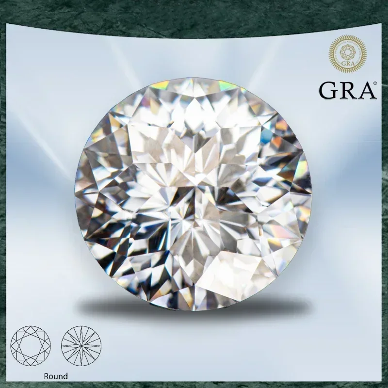 

Moissanite Stone Round Shape Special Emperor Cutting D Color with GRA Certificate Gemstone Charms Beads Jewel Making Material