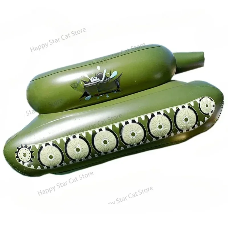 Inflatable tank swimming ring adult water fight water spray tank floating row water spray car toy