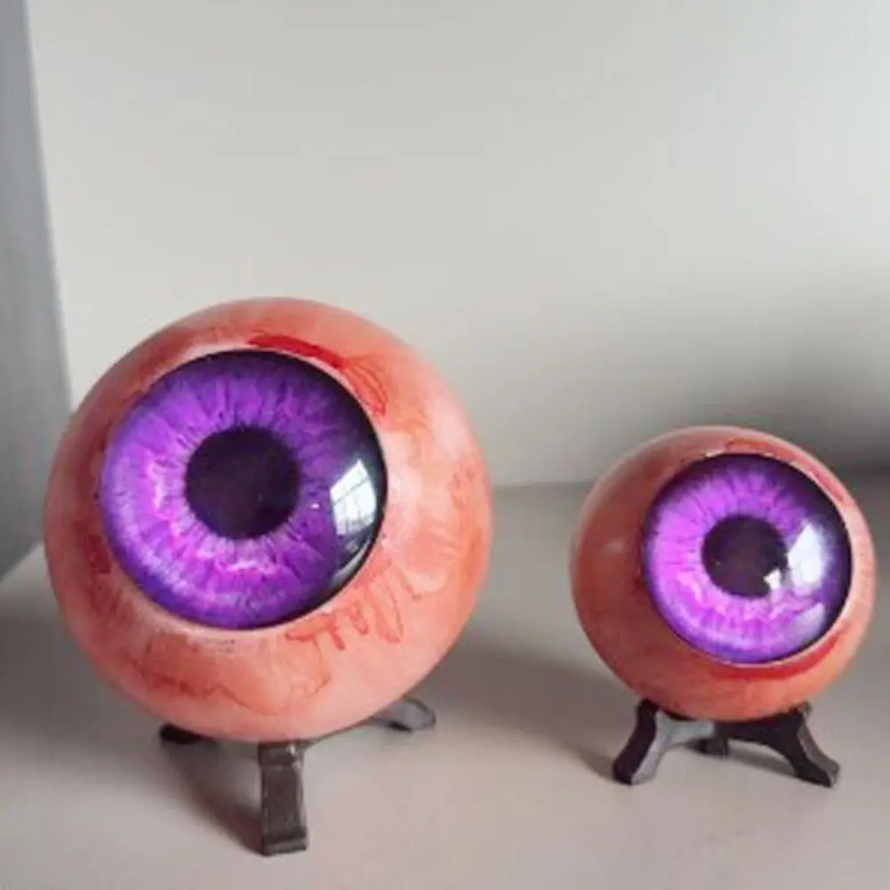 Resin Monster Eye 6x6cm Realistic Decoration Unique Horror Eyeball Ornament Home Display DIY Craft Collectible Gift