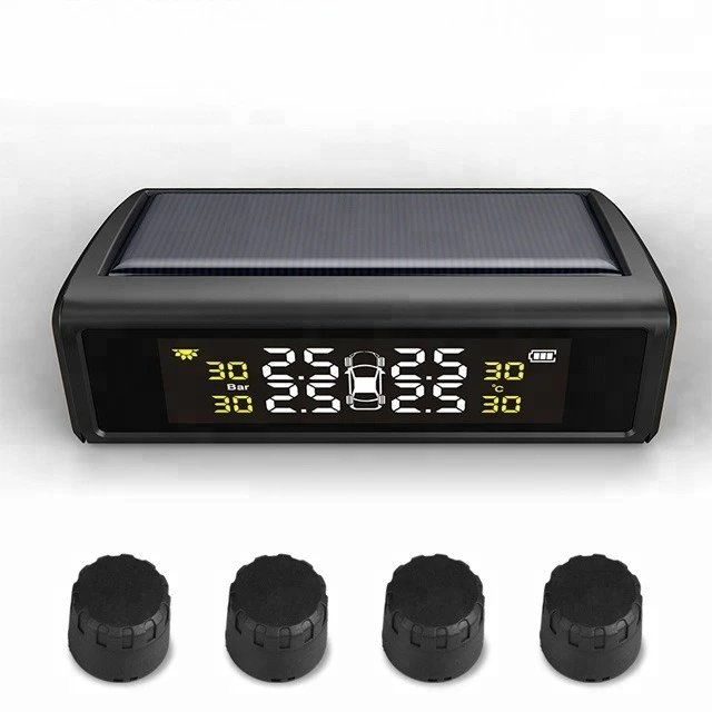 

Solar Powered Car Wireless LED Screen TPMS System Digital Internal Tire Pressure Monitoring Sensor