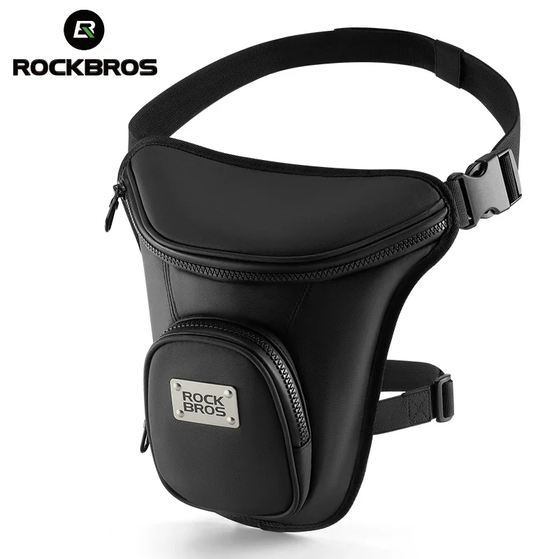 ROCKBROS-riñonera de cintura para motocicleta, bolso de pierna para bicicleta, para teléfono, impermeable, para muslo, Unisex, cinturón ajustable