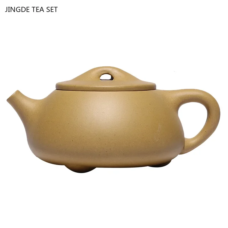 1PCS 260ML Yixing Simple Classic Master Handmade Raw Mineral Gold Section Mud Filter Purple Clay Tea Pot zisha Tea Set