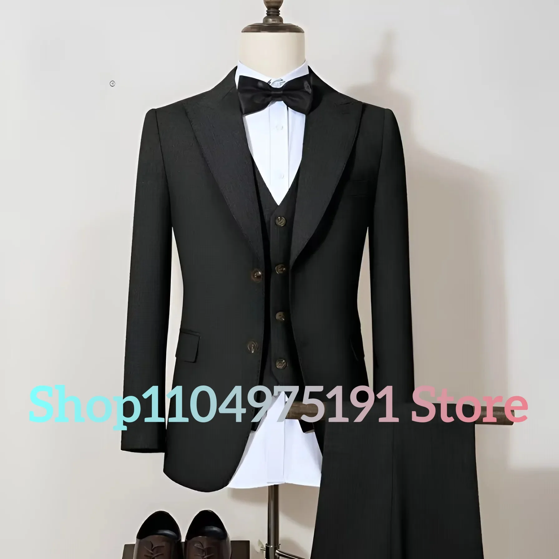 Formal ST Cassy new 2 buttons on suit modern design mens office wear blazer coustime homme luxe Bead edge craftsmanship