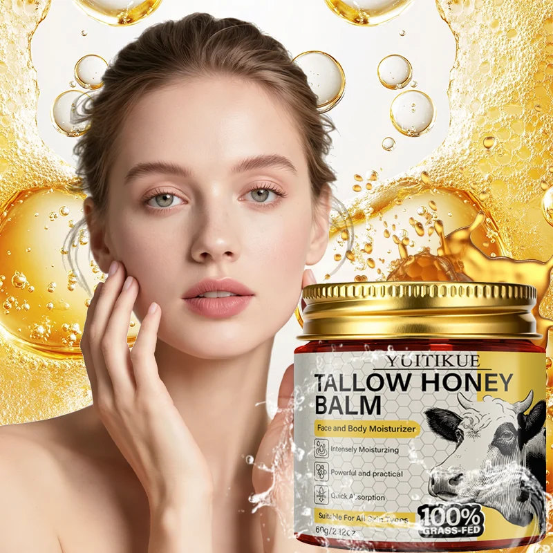Tallow Honey Balm, All-Day Hydrating Face & Body Moisturizer, Gentle Formula for Sensitive Skin
