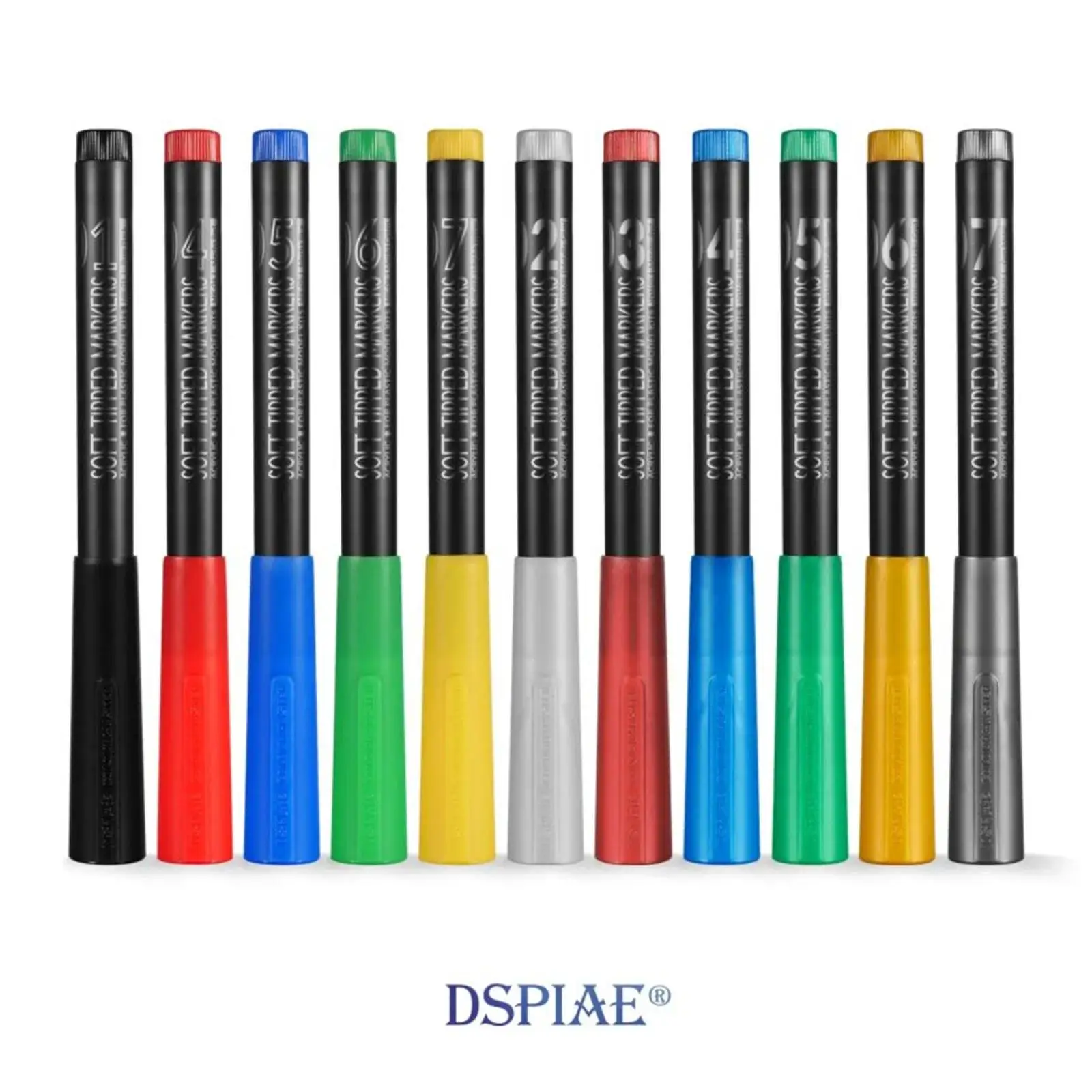 DSPIAE Environment-Friendly Water-Based Soft Head Marker Up To Color Model Metal Painting Mecha Base Military Color