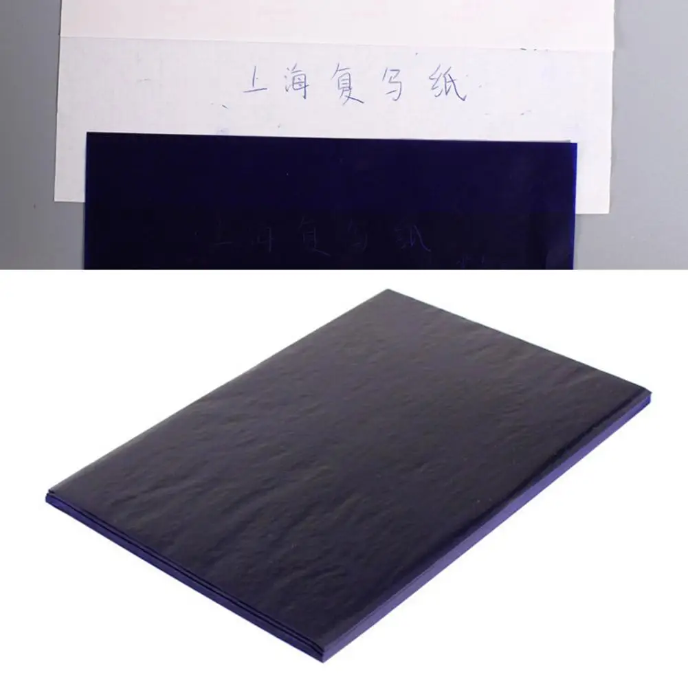 Dark Blue A4 Carbon Transfer Tracing Paper Legible Graphite for Painting, Drawing, and Copying on Reusable Art Surfaces